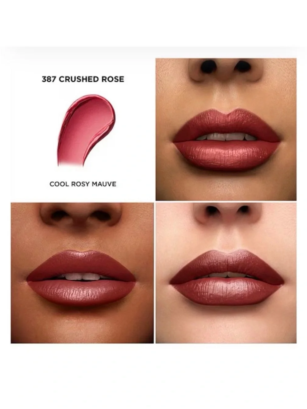 Lancôme L’Absolu Rouge Cream Lipstick 387 Crushed Rose BNIB Full Size